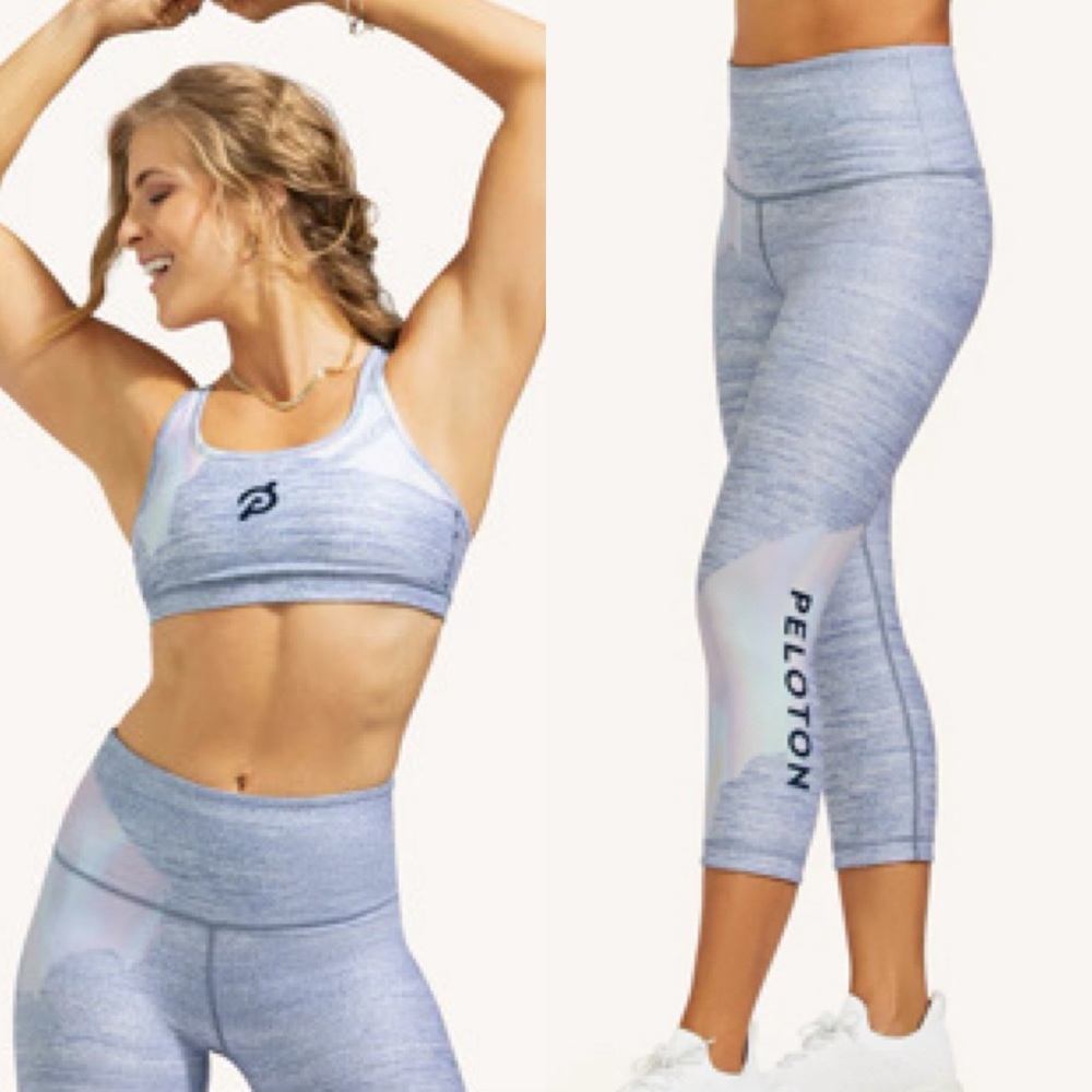 Peloton Set - Strappy Sports Bra + Leggings - Size Medium